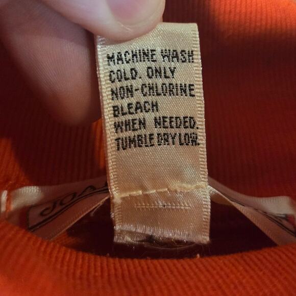 Vintage Joan Harper Mock Neck Top – Size L | Bold Red [0393] - Picture 6 of 7